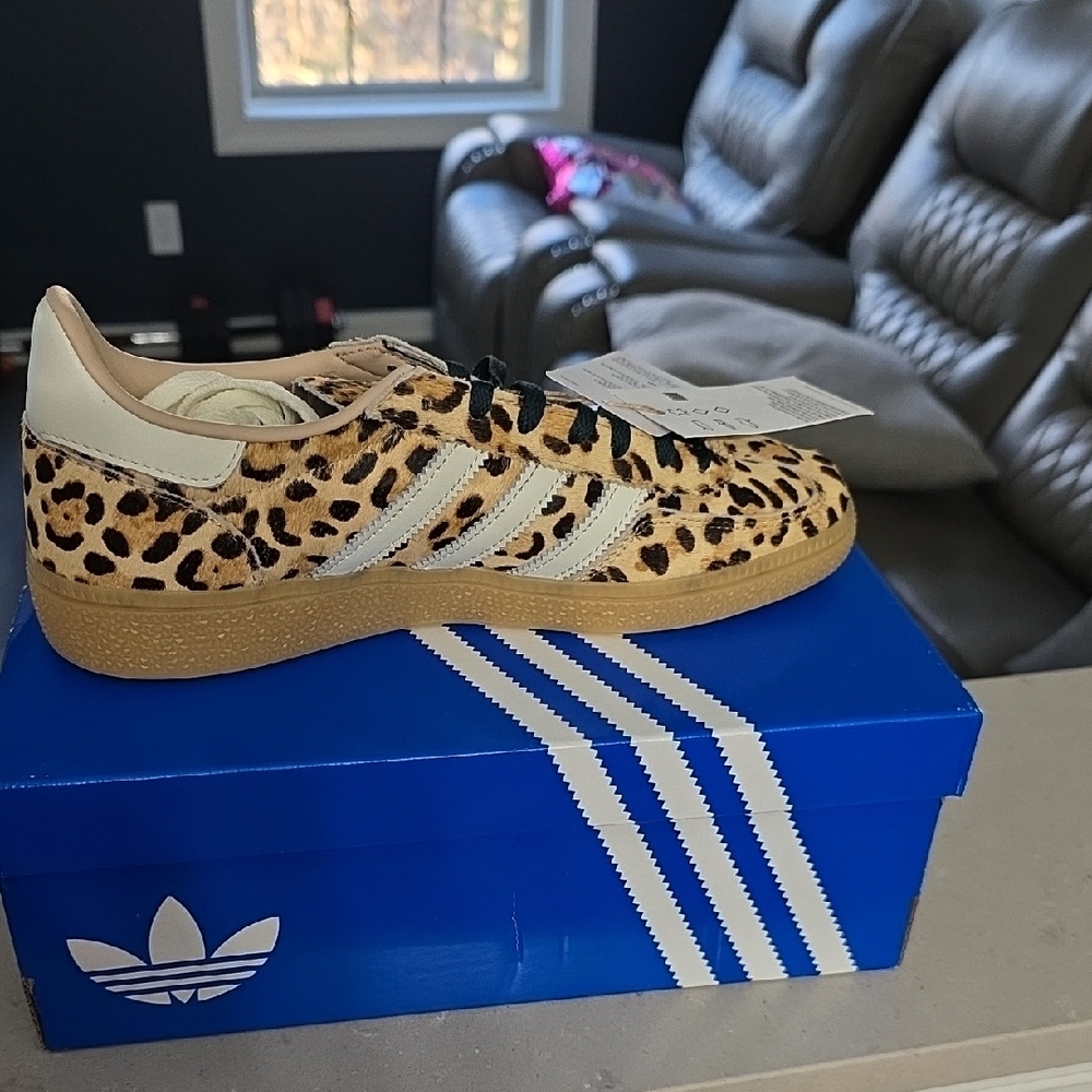 Adidas Animal Print Sneakers with White Stripes